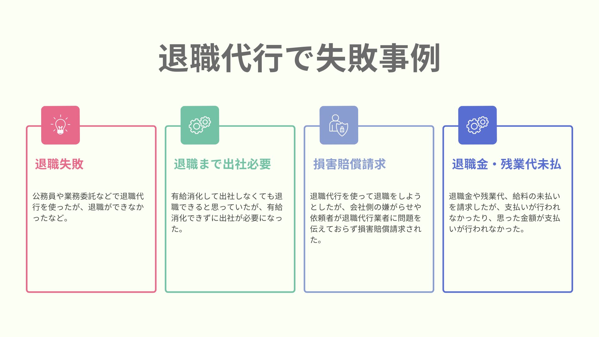 退職代行　失敗